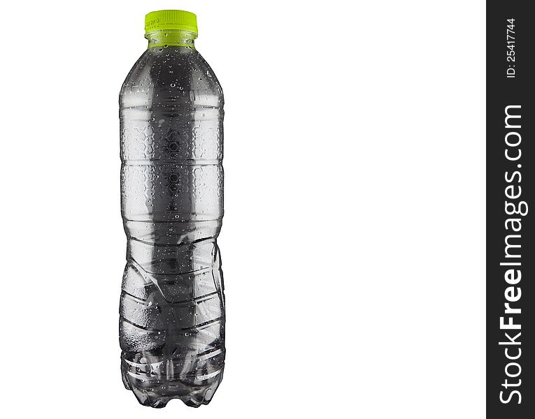 Bottles of water isolated on the black. Bottles of water isolated on the black