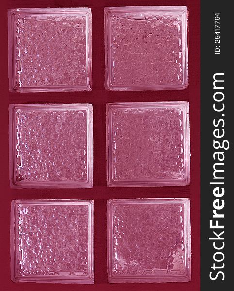 Decorative pink Glass Blocks color