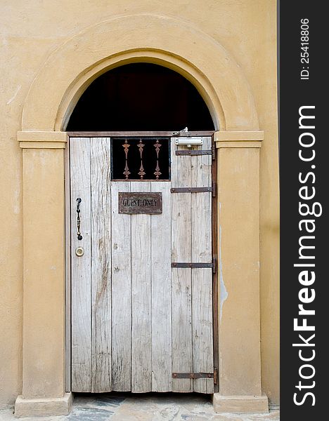 An Old Italian door made from wood