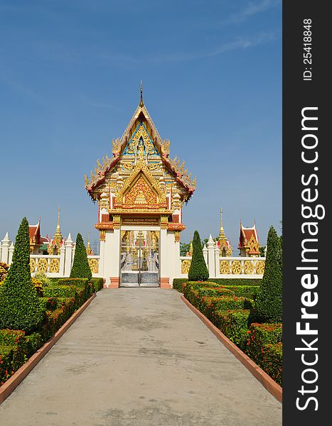 Wat Thanyapon temple church door in Thailand. Wat Thanyapon temple church door in Thailand