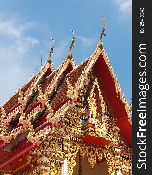 Gable roof of the thai church