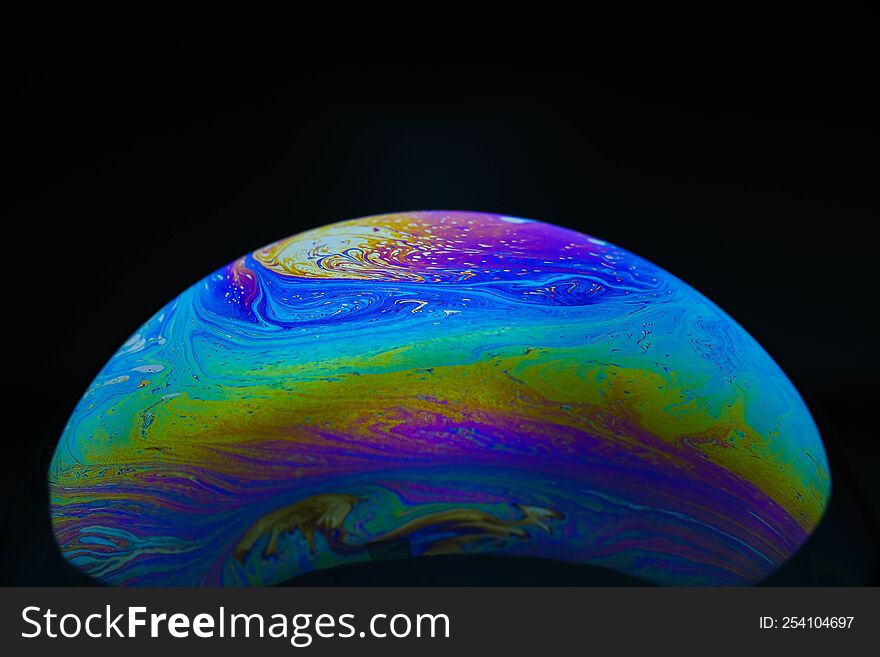 New Planet Colored Soap Bubble