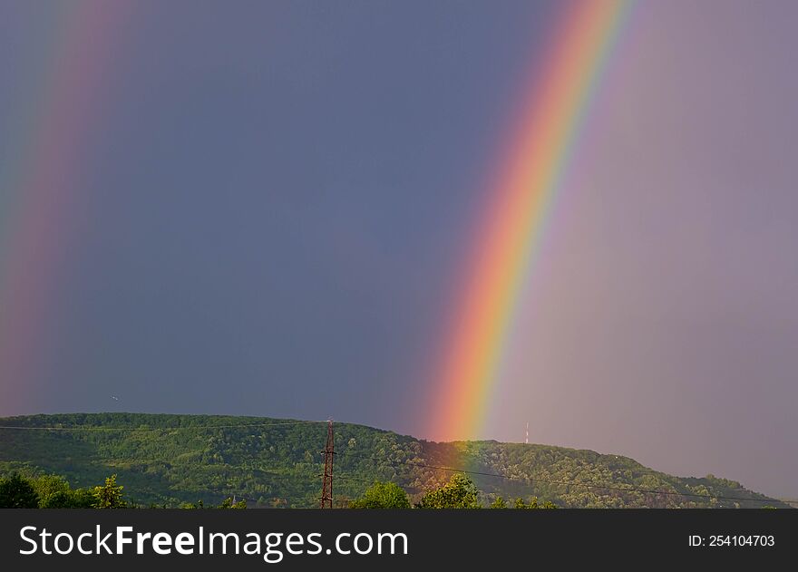 Beautiful Rainbow over the sky