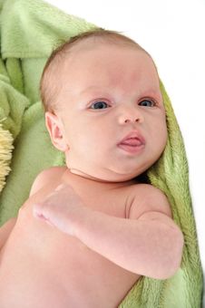 Portrait Of Cute Newborn Baby Girl Royalty Free Stock Images