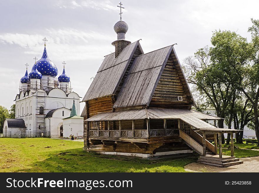Russian Wooden Church. Suzdal.