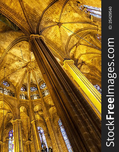 Nice church interior (Spain, Barcelona)