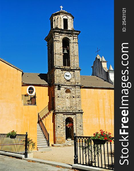 Old catholic church in Pietraserena village, Corsica