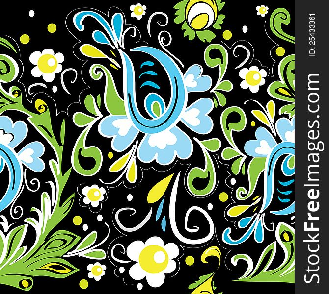 Vector seamless pattern made â€‹â€‹up of flowers. Vector seamless pattern made â€‹â€‹up of flowers