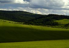 Lights And Shadows On The Meadow Royalty Free Stock Photography Lights And Shadows On The Meadow Royalty Free Stock Photography