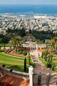The Bahai Gardens In Haifa Israel Stock Images The Bahai Gardens In Haifa Israel Stock Images