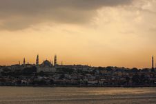 Istanbul At Sunset Stock Photography Istanbul At Sunset Stock Photography
