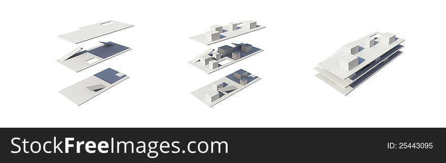 Process of architecture, a development configuration diagramm