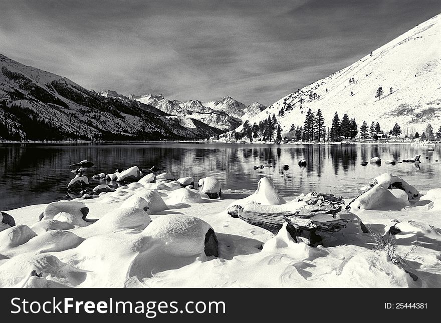 Lower Twin Lake near Bridgepoprt, CA. Lower Twin Lake near Bridgepoprt, CA