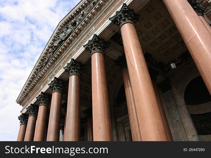 Columns of St. Isaac's Cathedral, St. Petersburg. Columns of St. Isaac's Cathedral, St. Petersburg