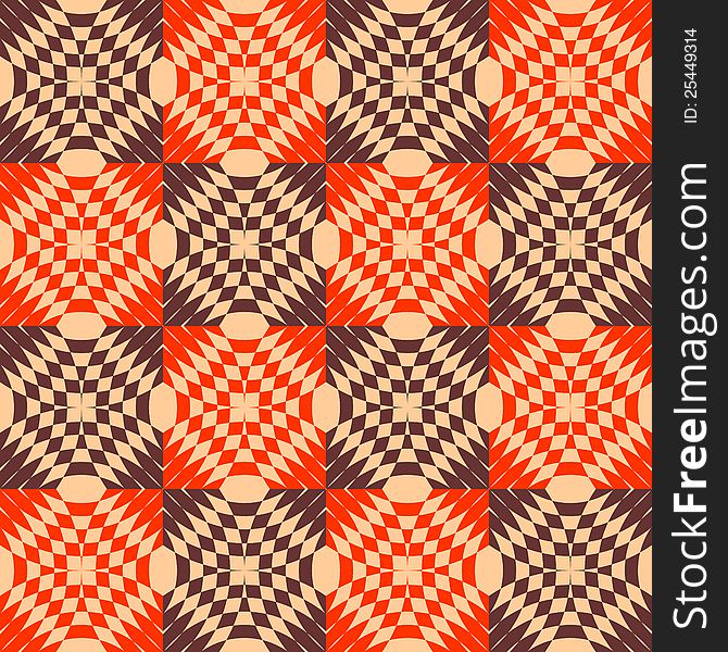 Seamless checked texture in orange and brown colors. Vector art. Seamless checked texture in orange and brown colors. Vector art.