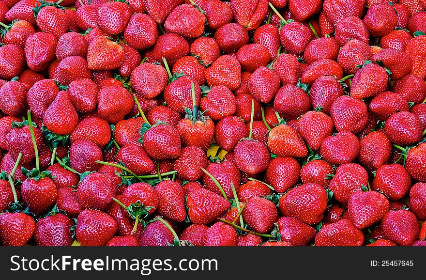 Red and green strawberry fruit pattern. Red and green strawberry fruit pattern
