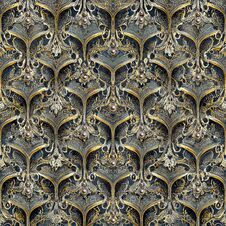 Golden Damask Seamless Pattern, Damask Wallpaper Hd,Gold Decorative Pattern, Damask Pattern, Ornamental Pattern Stock Photo