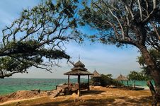 Pavilion On The Beach At Mun Nok Island Stock Images