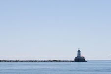 Lighthouse At Chicago Navy Pier Royalty Free Stock Photos