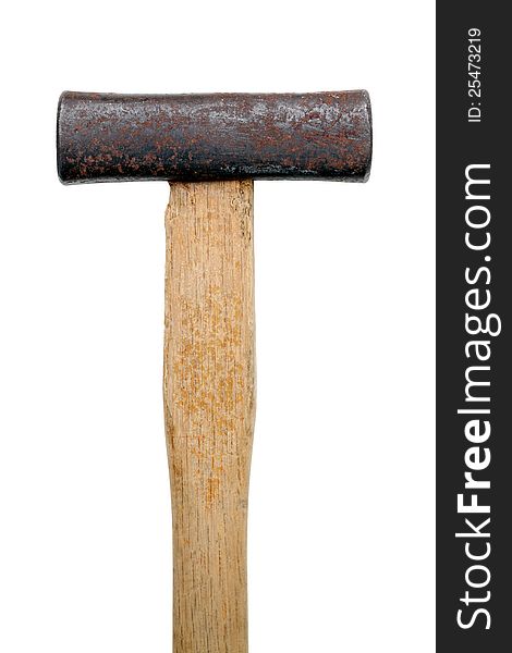 Old hammer isolated on white background