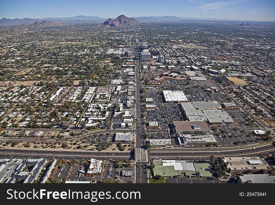 State Route 51 and Camelback Road in Phoenix, Arizona