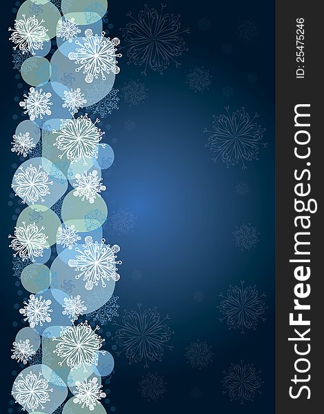 Vector winter background with snowflakes