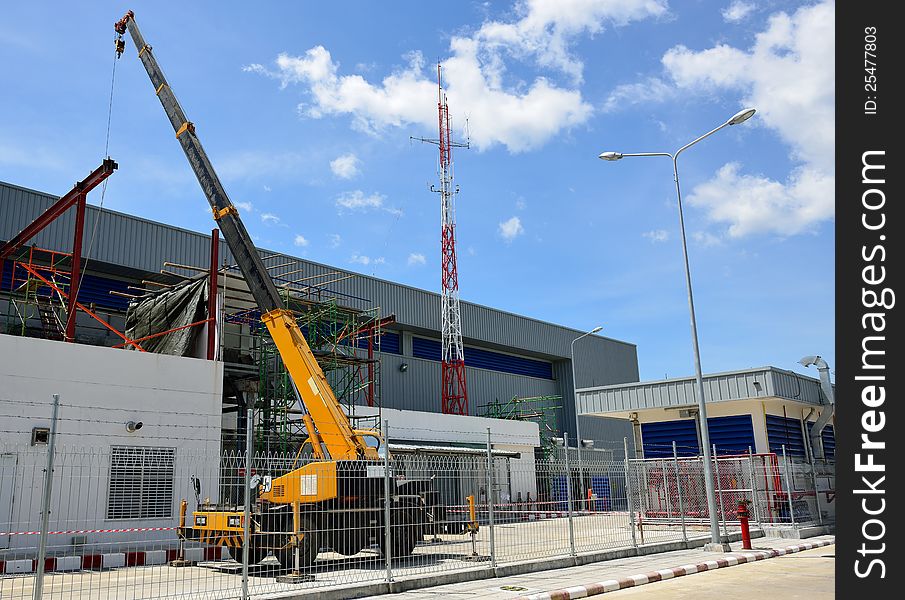 The crane is building construction.