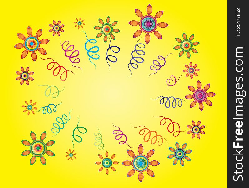 Bright colorful flower background