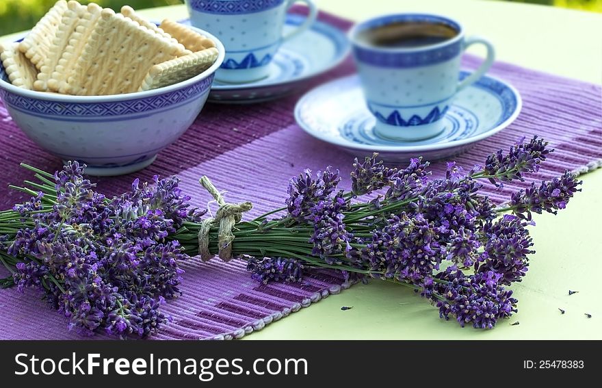 Relaxation With Lavender And Coffe