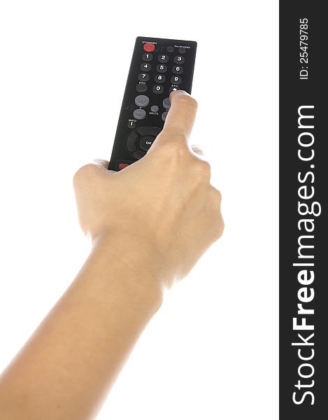 Holding Remote Control