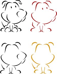 Contour Puppy Stock Image