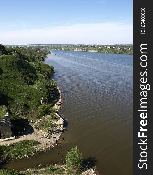 Dniester river in Khotyn. Ukraine