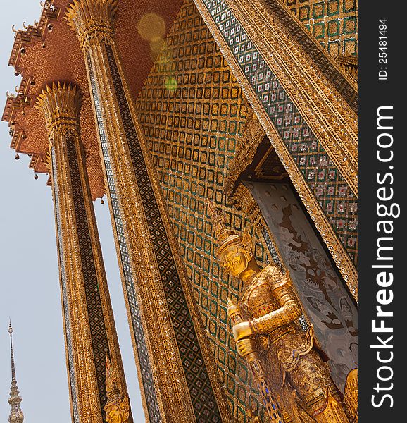 Wat pra kaew, Grand palace bangkok, Thailand. Wat pra kaew, Grand palace bangkok, Thailand