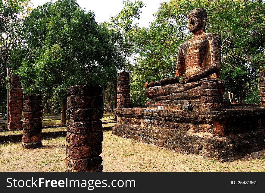 Ancient Buddha Statue ,ayutthaya , Thailand