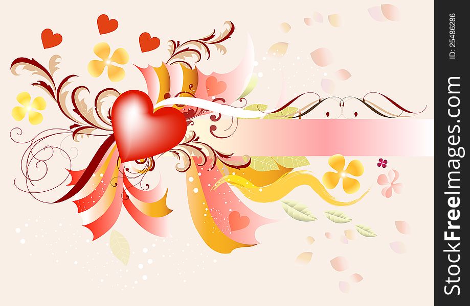 Background with valentines hearts