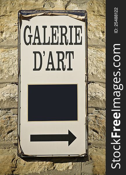 Showing the entrance for a art galery. Showing the entrance for a art galery
