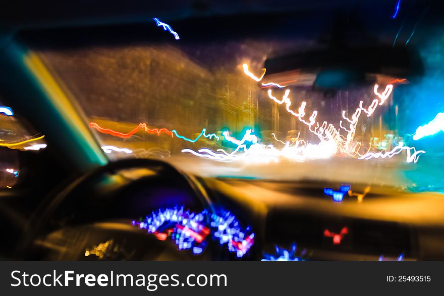 Abstract light trails