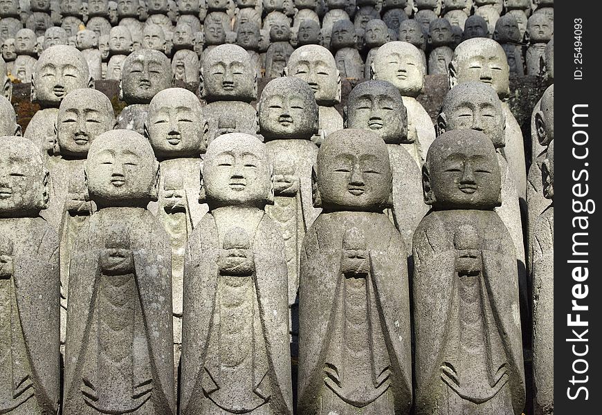 Group of Japanese Buddhas Statue. Group of Japanese Buddhas Statue