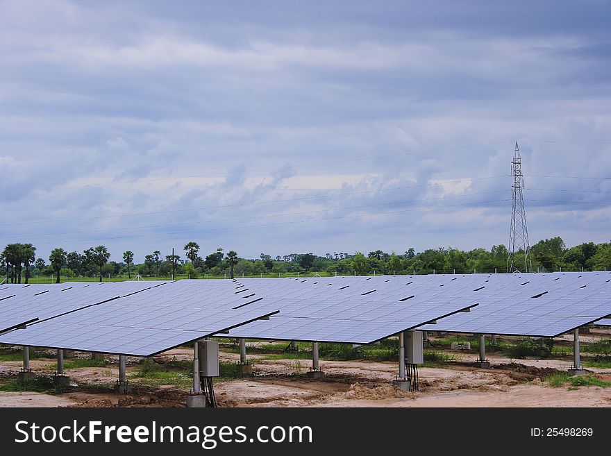 Solar Power Plant Under Construction Thailand