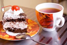 Tea Cup And Cake Royalty Free Stock Photo Tea Cup And Cake Royalty Free Stock Photo