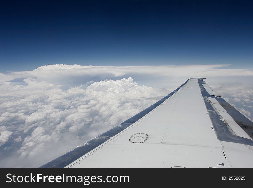 Cloudscape from a commercial airplane. Cloudscape from a commercial airplane