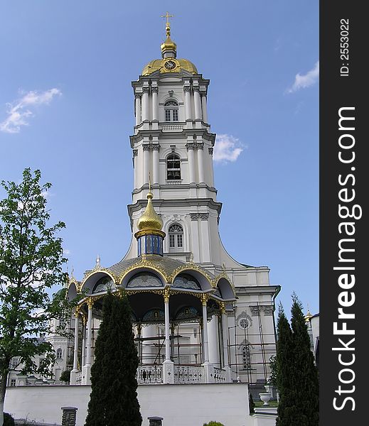 On a photo an orthodox cathedral. The photo is made in Ukraine. On a photo an orthodox cathedral. The photo is made in Ukraine