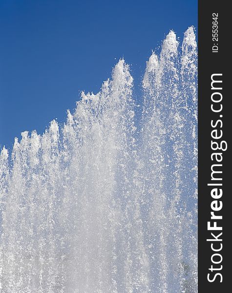 Fountain on a background of the sky. Fountain on a background of the sky