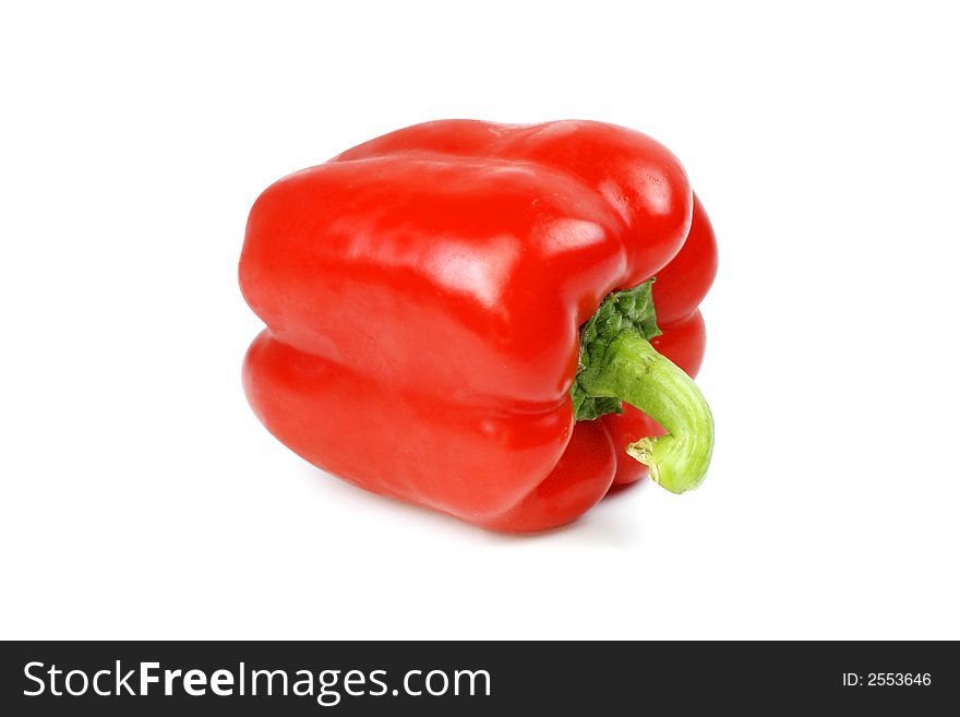 Red pepper isolated over white background