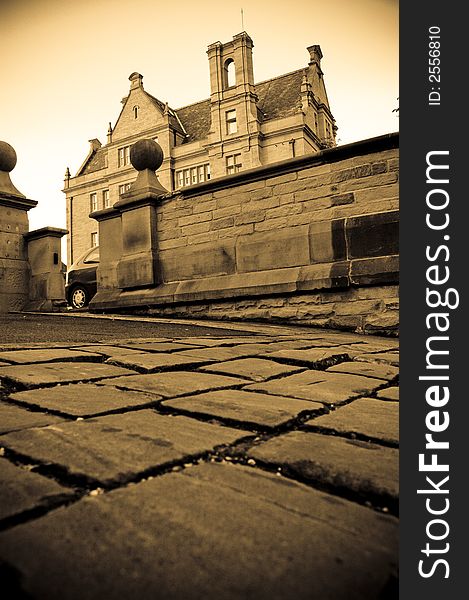 A picture of the cobbles in front of the Edgecombe House building. A picture of the cobbles in front of the Edgecombe House building
