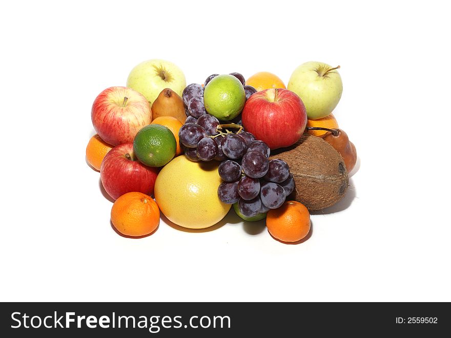 Fruits Isolated On White