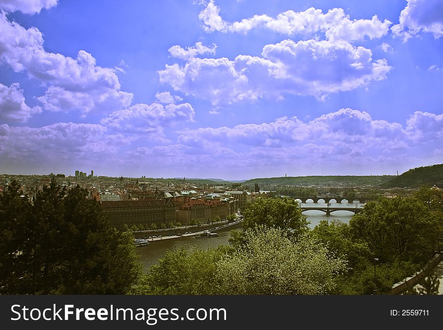 Prague, downtown, sunrise scene,capital of Czech republic