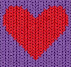 Knitted Heart Royalty Free Stock Photos Knitted Heart Royalty Free Stock Photos