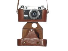 Classic Vintage Camera In A Leather Cover Royalty Free Stock Photography Classic Vintage Camera In A Leather Cover Royalty Free Stock Photography