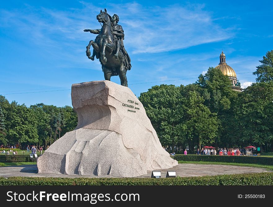 Monument to Peter I in St-Petersburg, Russia